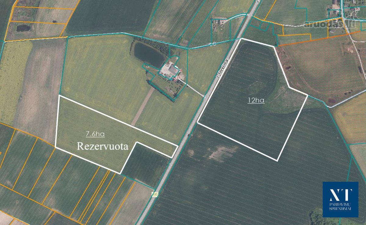 Parduodamas 12 ha bendro ploto žemės ūkio