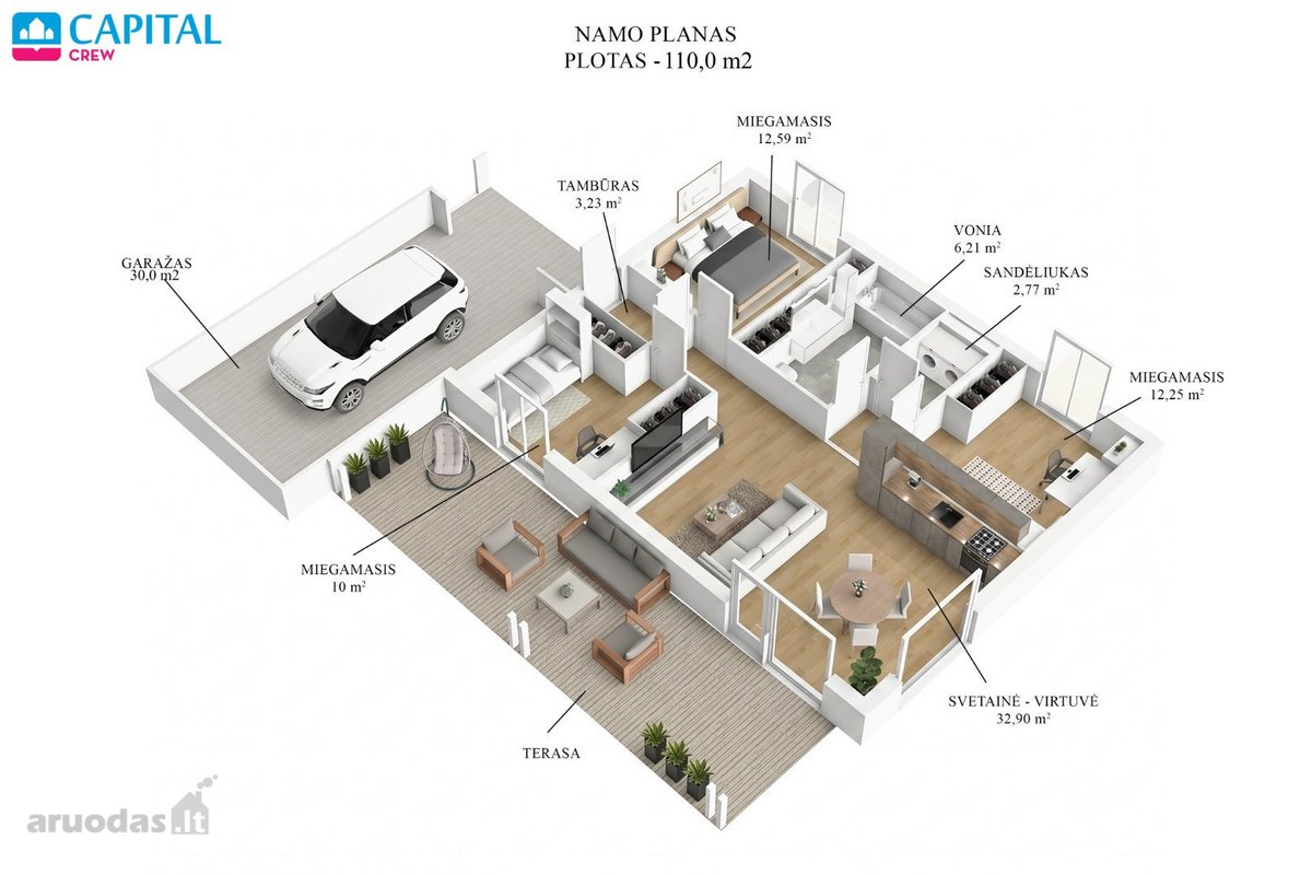 Parduodamas modernios architektūros A++ - nuotraukos Nr. 16