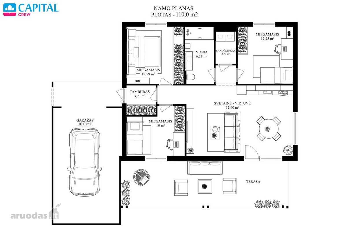 Parduodamas modernios architektūros A++ - nuotraukos Nr. 17