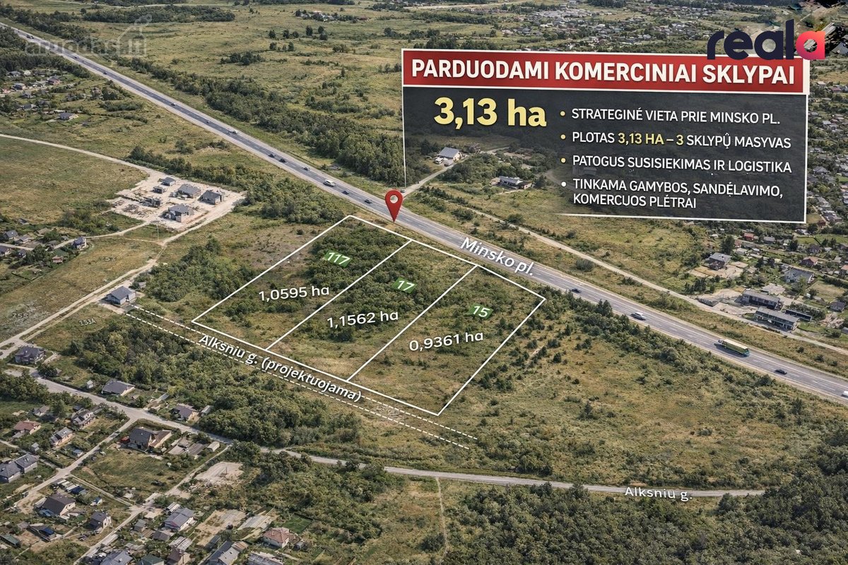 Parduodamas 3,13 ha (313 arų) bendro ploto - nuotraukos Nr. 3