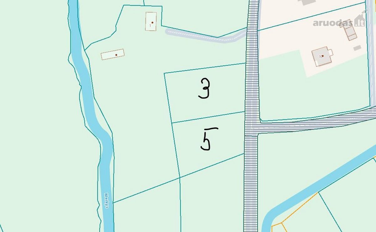 Parduodamas namų valdos sklypas prie Merkio upės. - nuotraukos Nr. 12