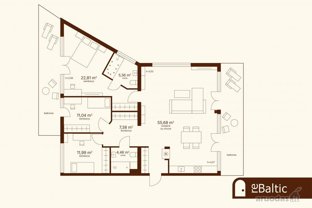 Prestižiniai apartamentai viršutiniame namo - nuotraukos Nr. 34