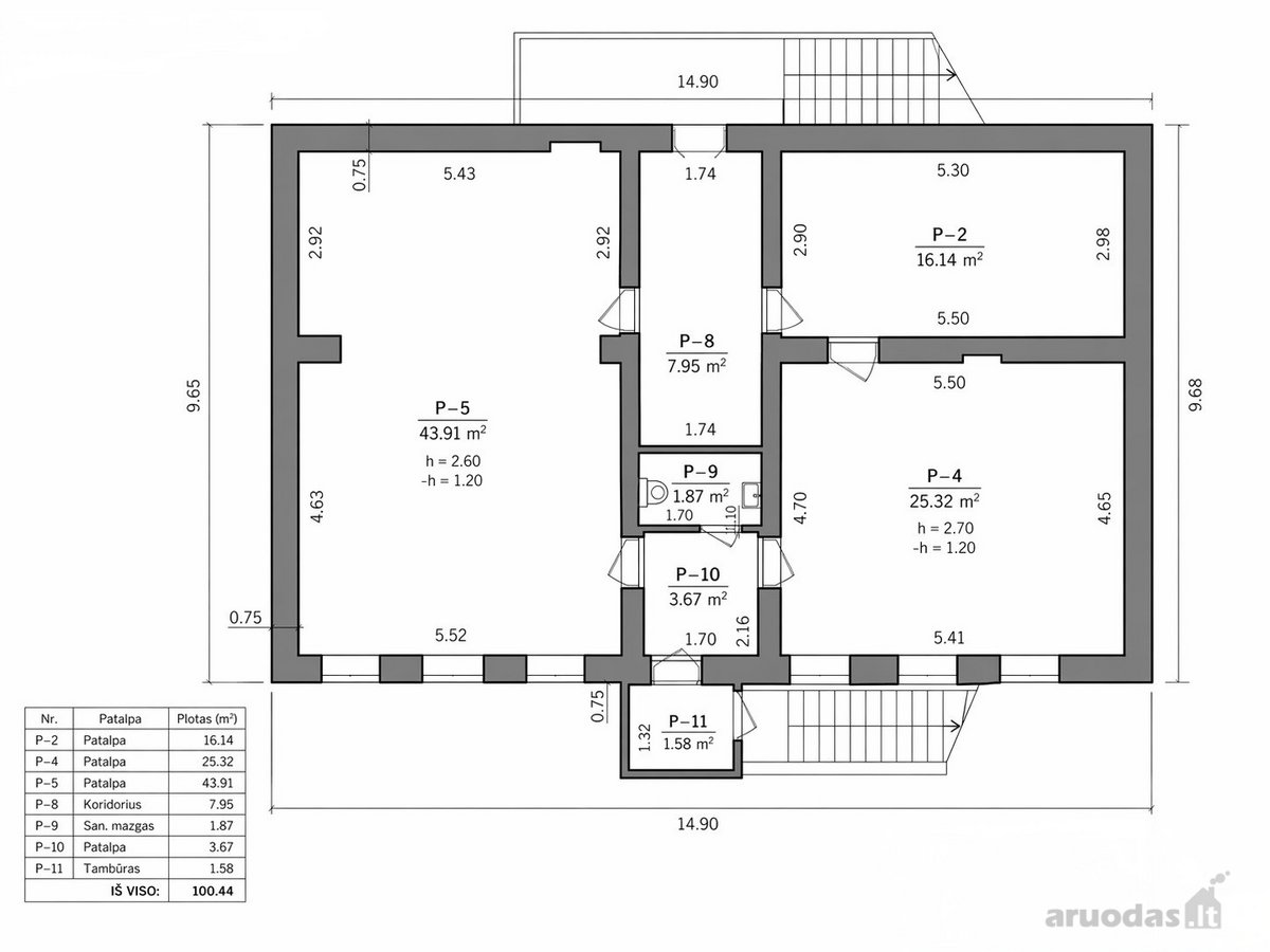 Parduodamos patalpos miesto centre su - nuotraukos Nr. 12
