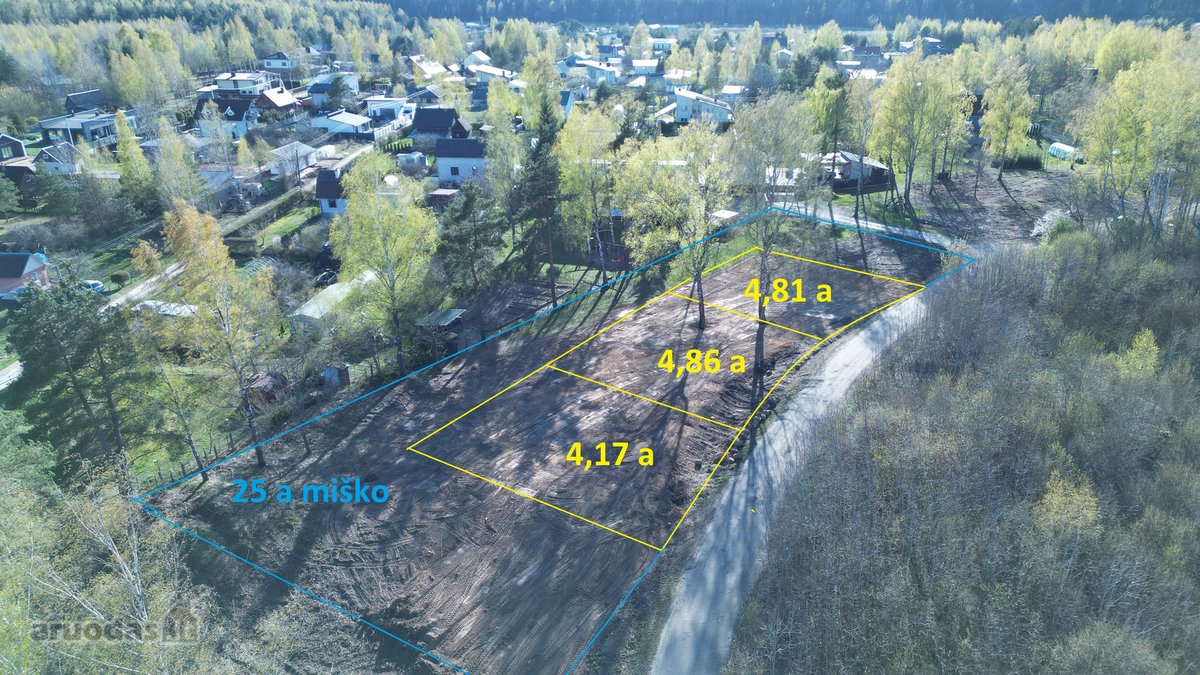Parduodami 3 sklypai Trakų r. sav., Lentvario