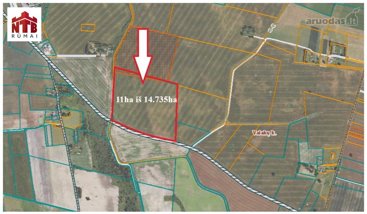 Parduodamas 11ha Žemės Sklypas Valakų Kaime,