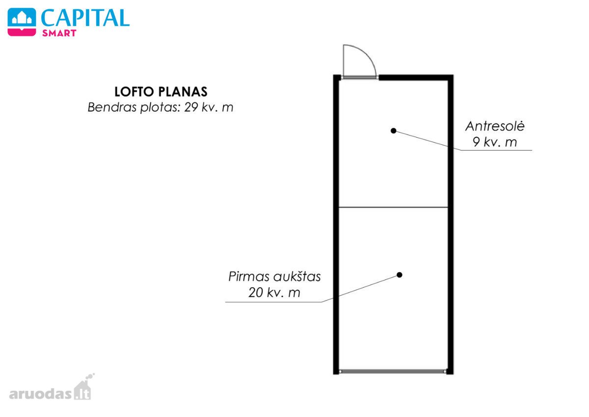Parduodamas Naujai Įrengtas Loftas Patogioje - nuotraukos Nr. 16