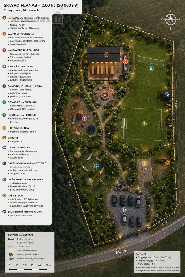 Išskirtinis 2 ha sklypas tarp pušų Trakų - nuotraukos Nr. 3