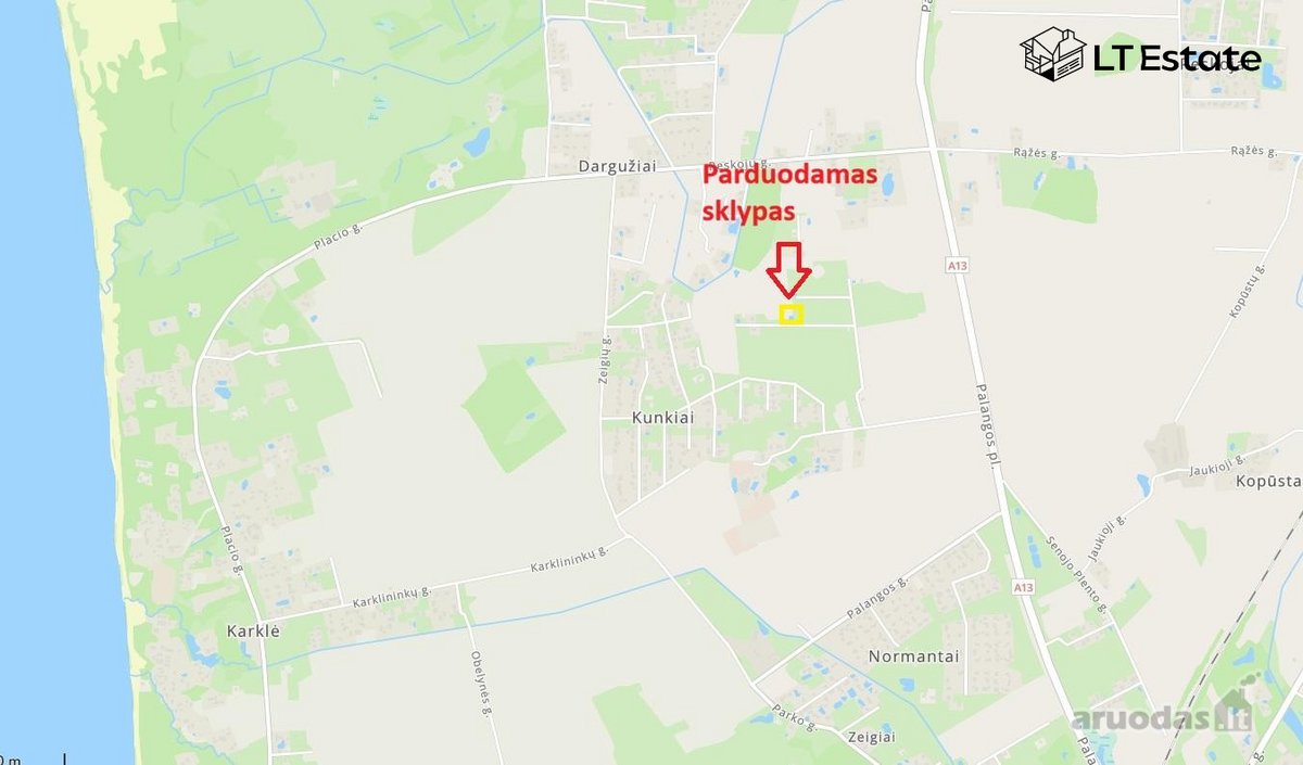 Parduodamas 19,87 aro namų valdos sklypas