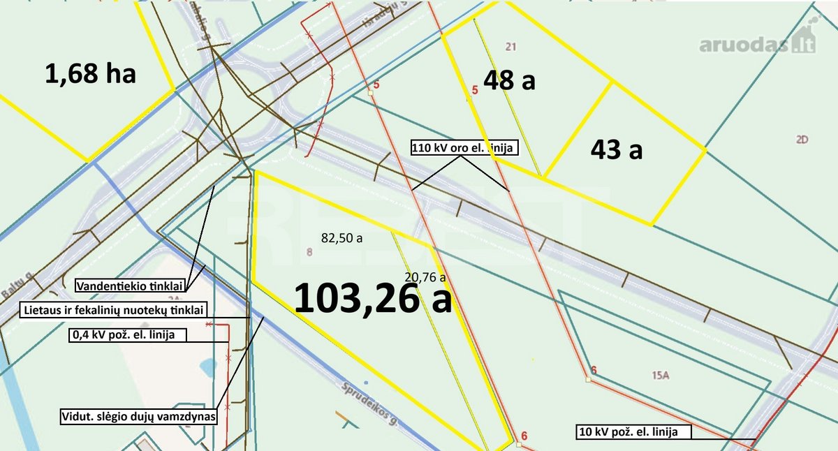 Parduodamas 103,26 ha bendro ploto sklypas - nuotraukos Nr. 2
