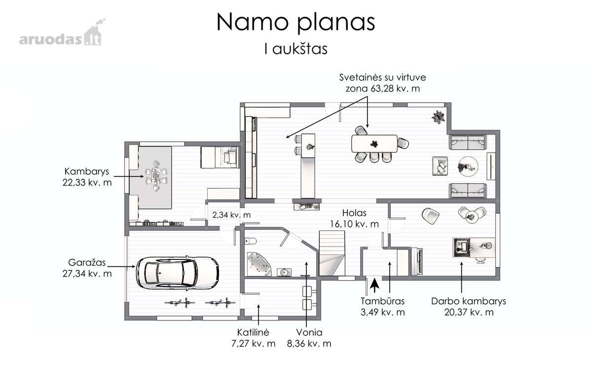 Parduodamas Namas Su Nuostabiu Vaizdu Pro - nuotraukos Nr. 37