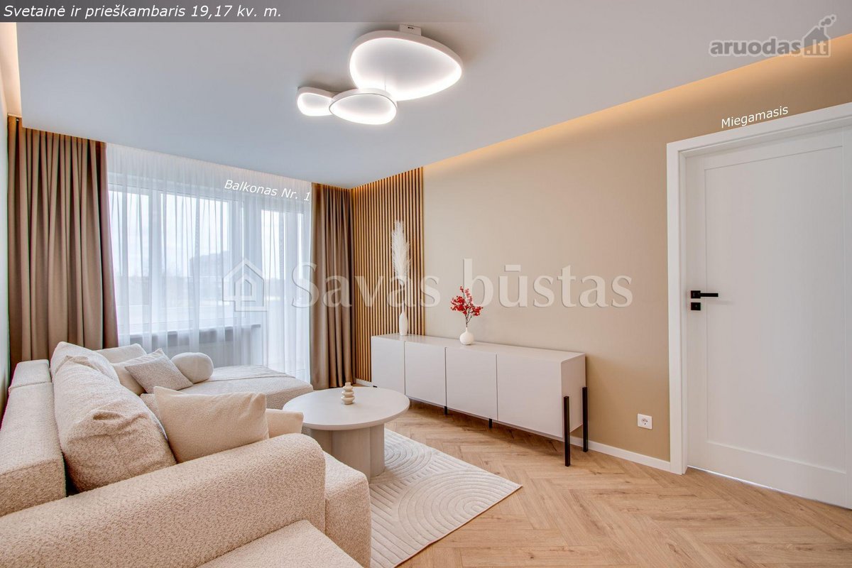 Naujai ir kokybiškai suremontuotas 3 kambarių