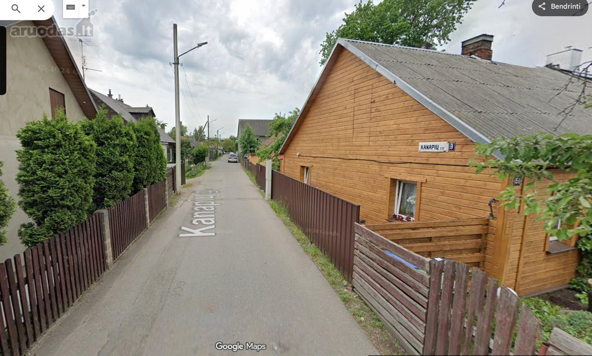 # Atskira pastogės dalis su žemės dalimi