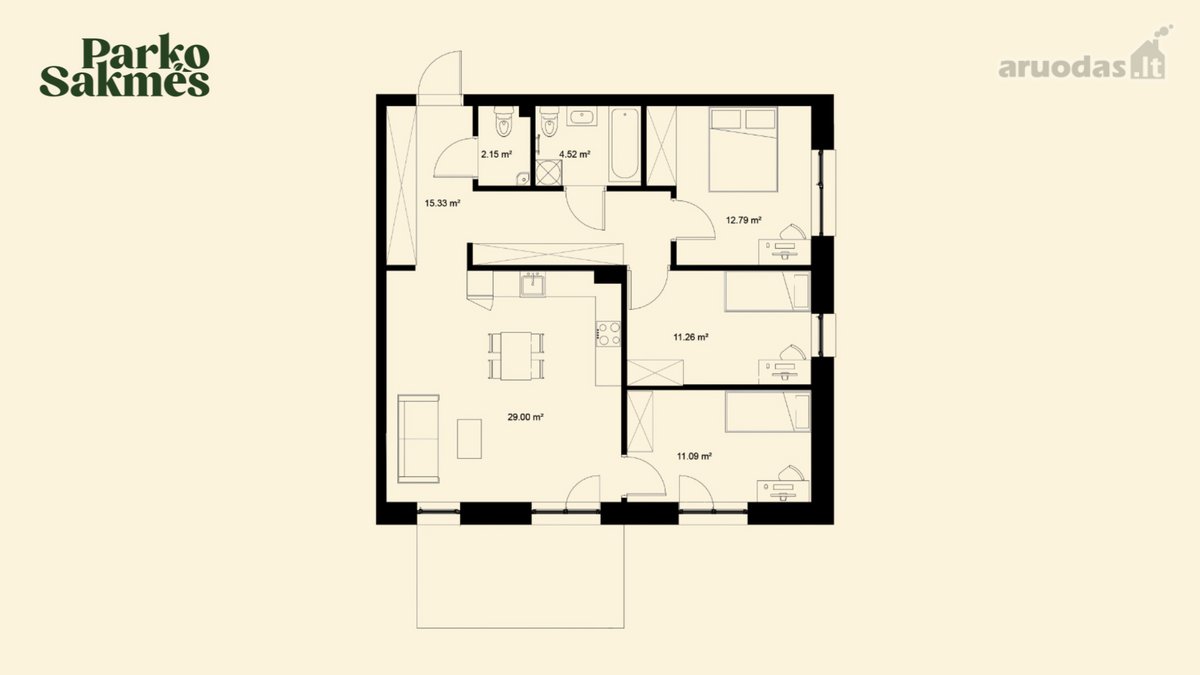 Projektinis buto numeris: Prs B1-9 - nuotraukos Nr. 3