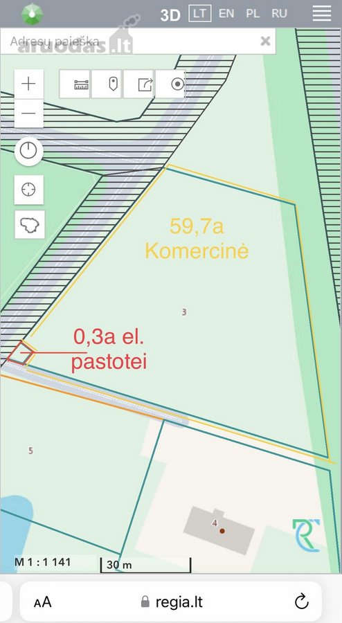 Parduodamas 60a sklypas šale magistralės A1 - nuotraukos Nr. 4