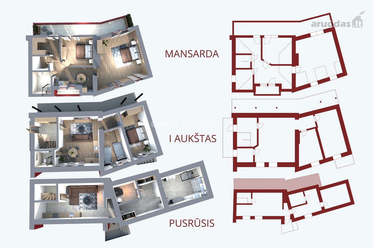 Parduodamas 3 Aukštų Butas Juodkrantėje. - nuotraukos Nr. 25