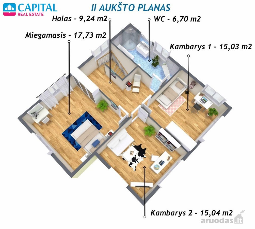 Parduodamas Erdvus Namas Su Nuosavu Pušynu - nuotraukos Nr. 30