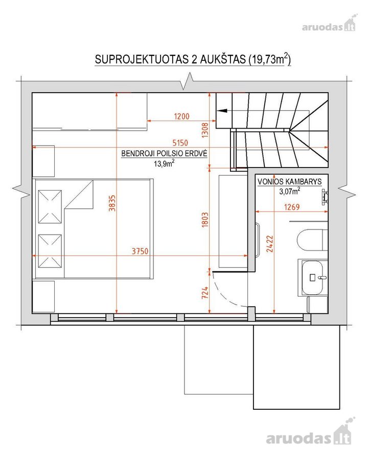 Parduodama 1/4 Namo Su Priklausiniais Ir - nuotraukos Nr. 9
