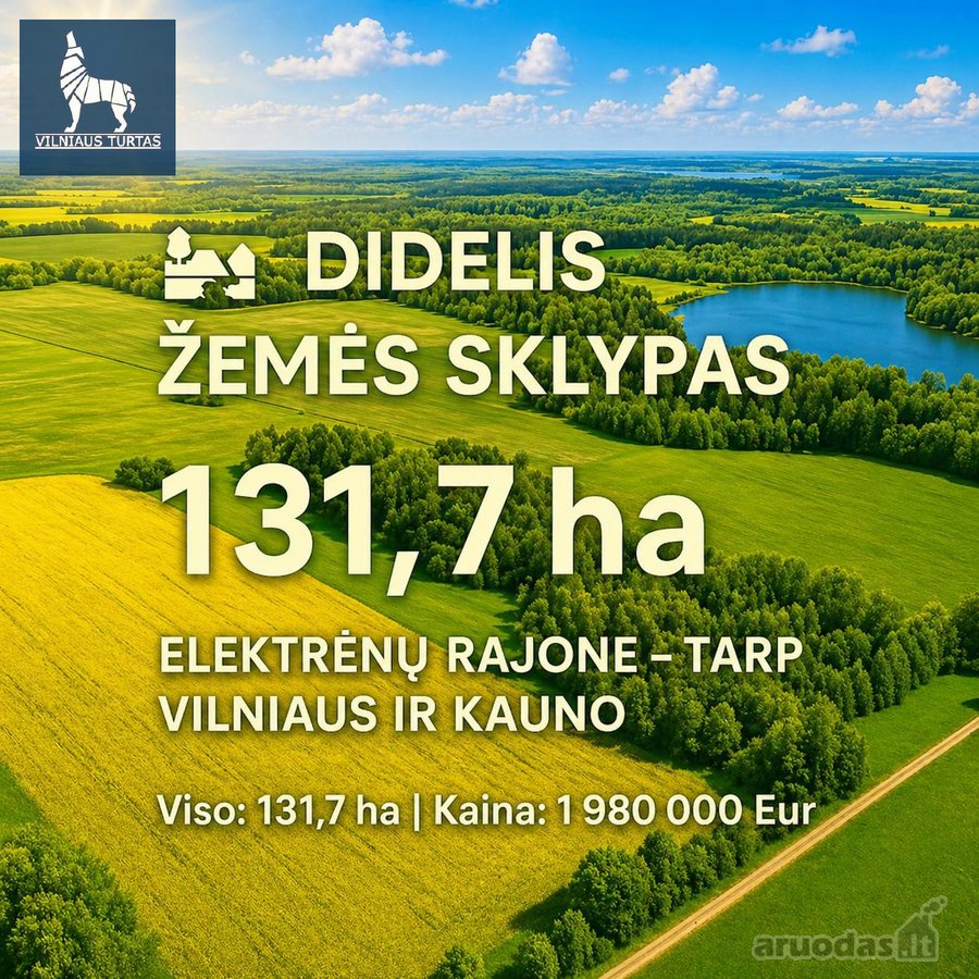 Parduodamas 131,7 ha žemės ūkio paskirties - nuotraukos Nr. 2