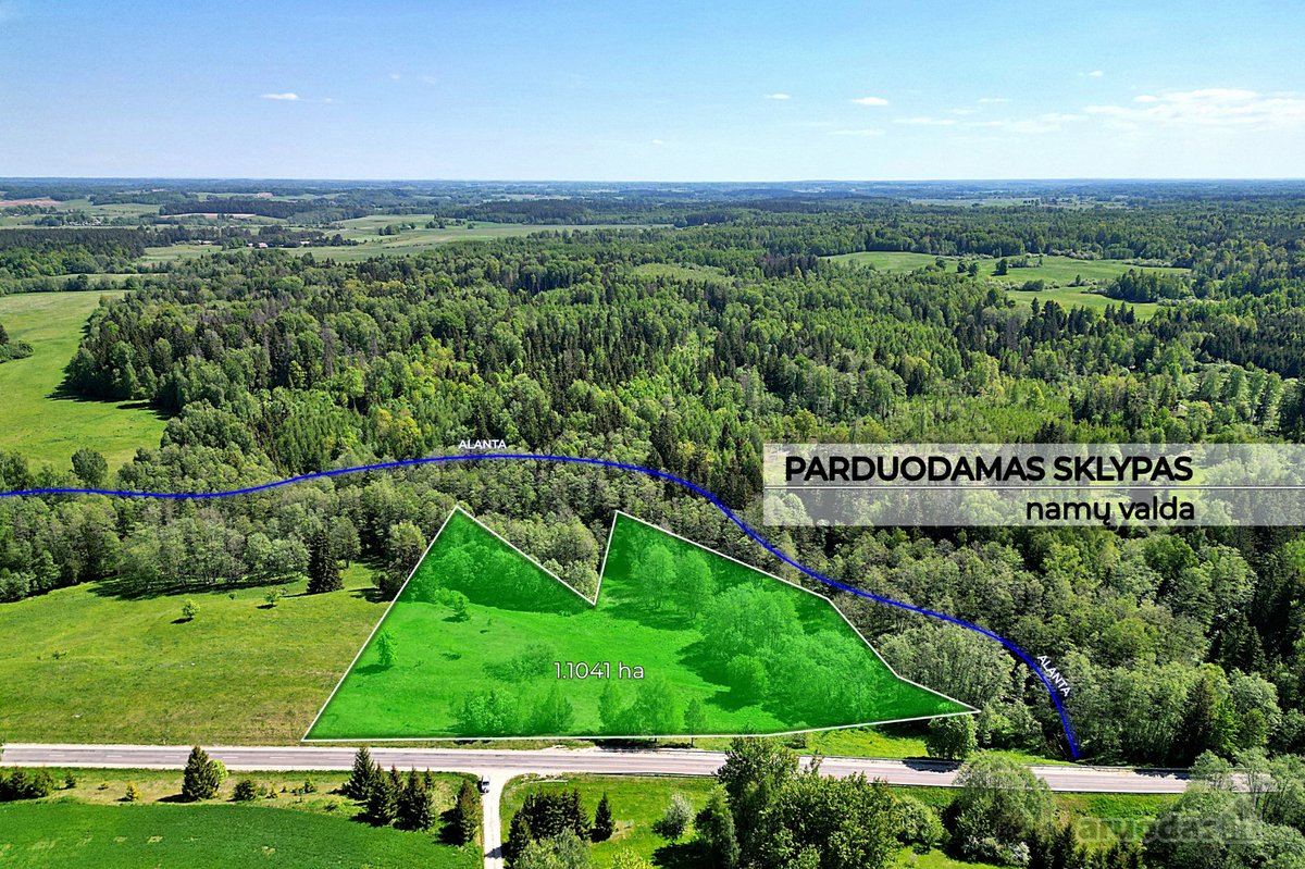 Parduodamas namų valdos sklypas Molėtų r.,