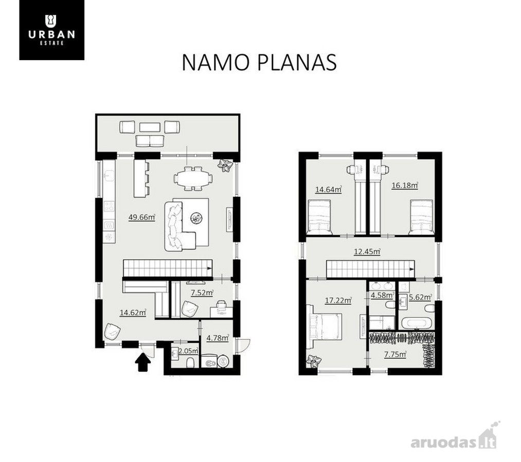Šiuolaikiškos Architektūros A+ Klasės Namas - nuotraukos Nr. 5