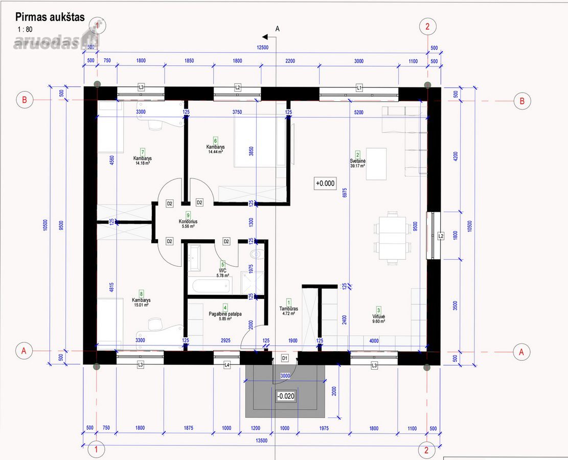Parduodami modernūs 114 m2 ploto vieno aukšto - nuotraukos Nr. 16