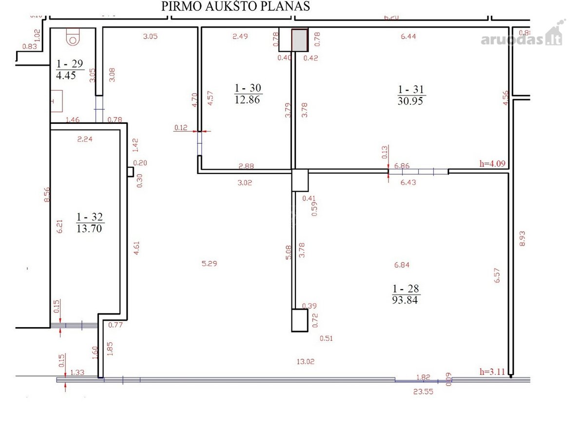 Nuomojamos 142,10 m² Prekybinės / Paslaugų - nuotraukos Nr. 11