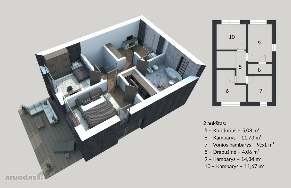 Parduodami Kotedžai Perkūno G. 32–34, - nuotraukos Nr. 40
