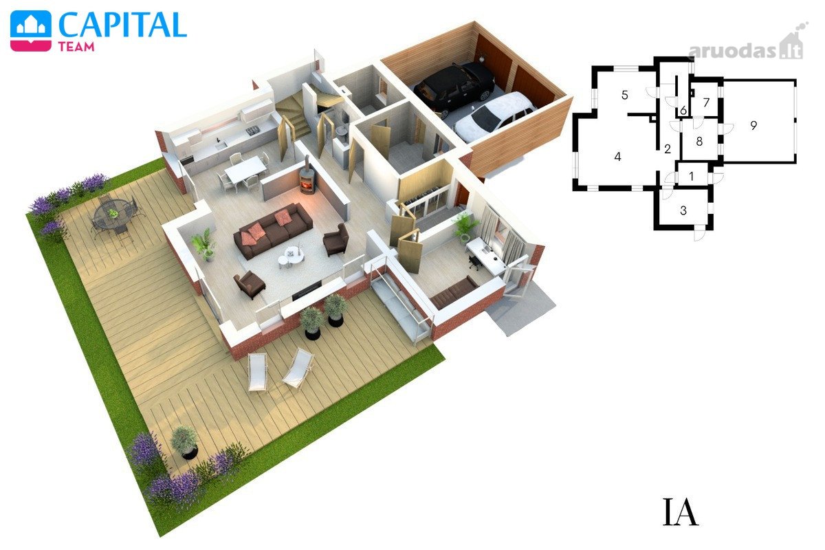 Parduodamas gyvenamojo namo ir apartamentų - nuotraukos Nr. 16