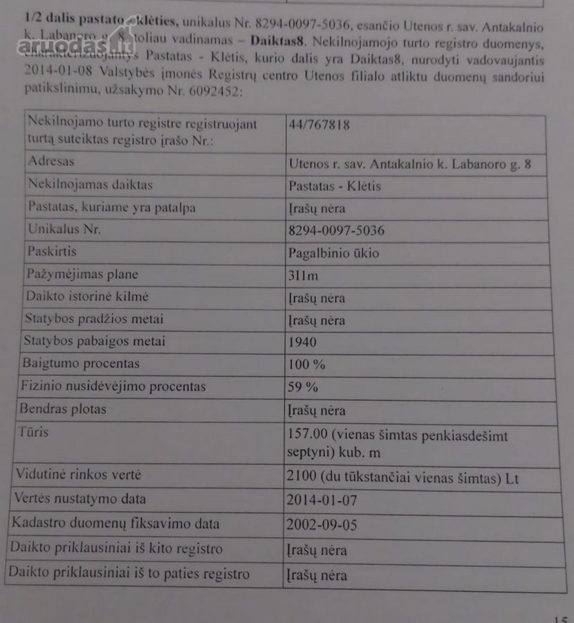 Parduodami du sklypai, vienas su sodyba 38.75 - nuotraukos Nr. 7