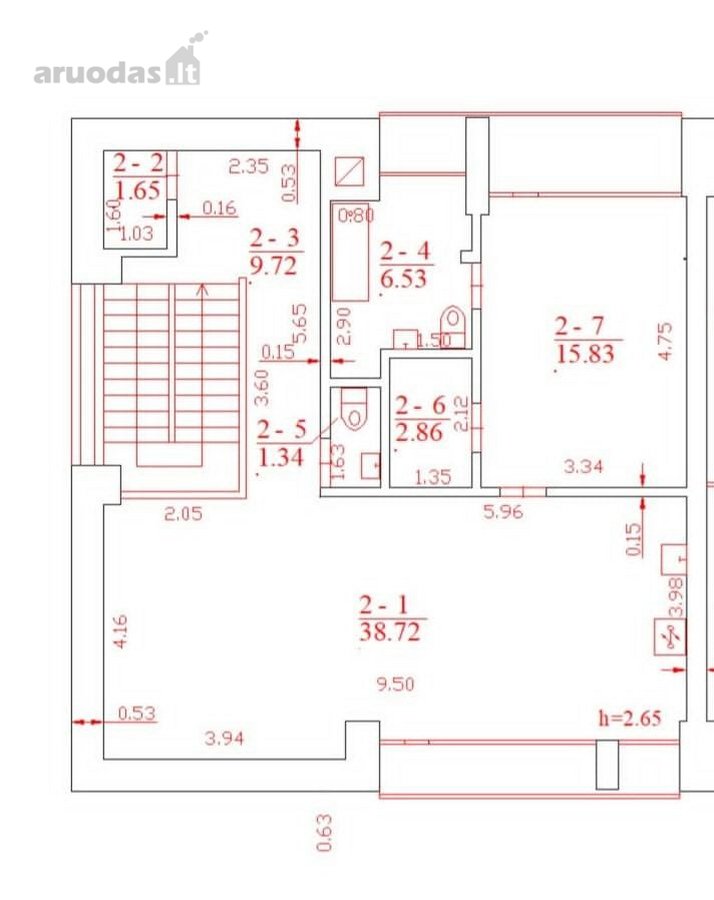Nuomojamas išskirtinis 78.53 m² butas  - nuotraukos Nr. 13