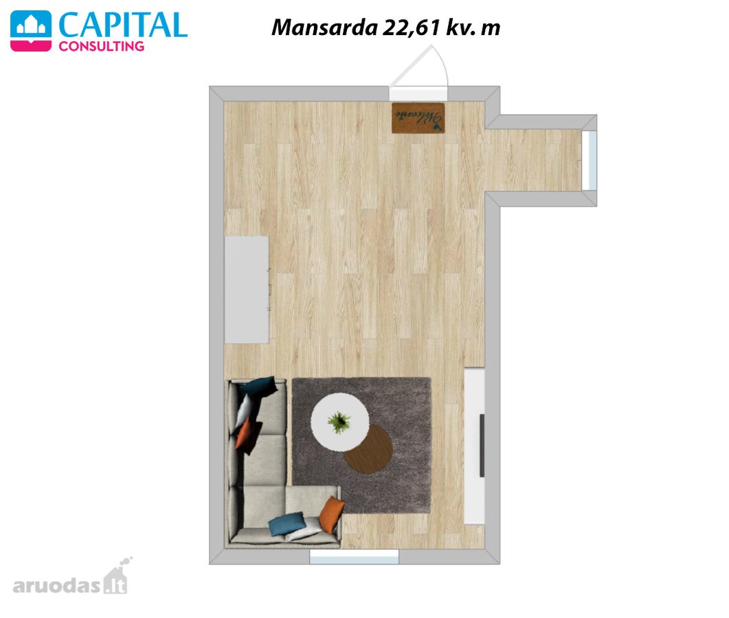 Parduodama 68,71 Kv.m Namo Dalis Su Mansarda! - nuotraukos Nr. 21