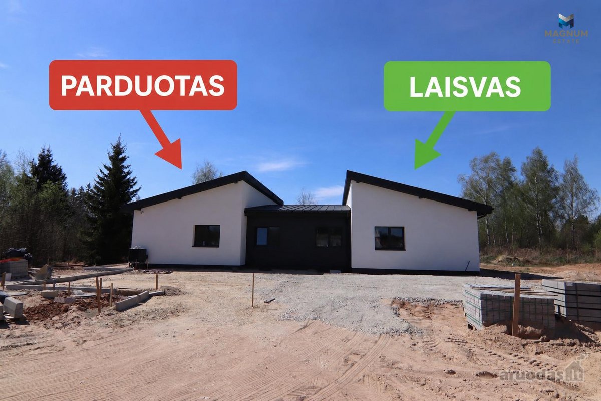 Modernus A++ klasės vieno aukšto namas šeimai - nuotraukos Nr. 3