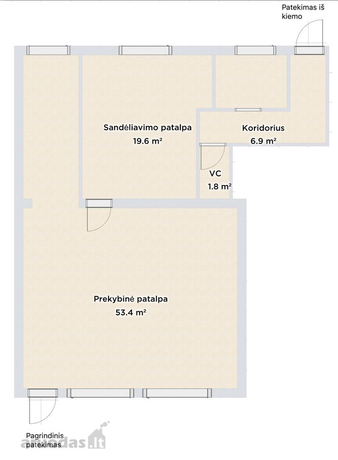 Išnuomojamos komercinės paskirties patalpos - nuotraukos Nr. 11