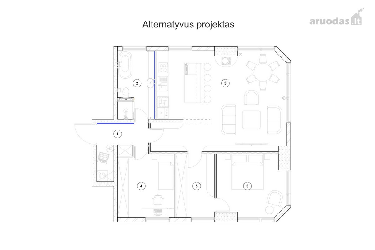 Erdvus Butas Centro Pašonėje - nuotraukos Nr. 29