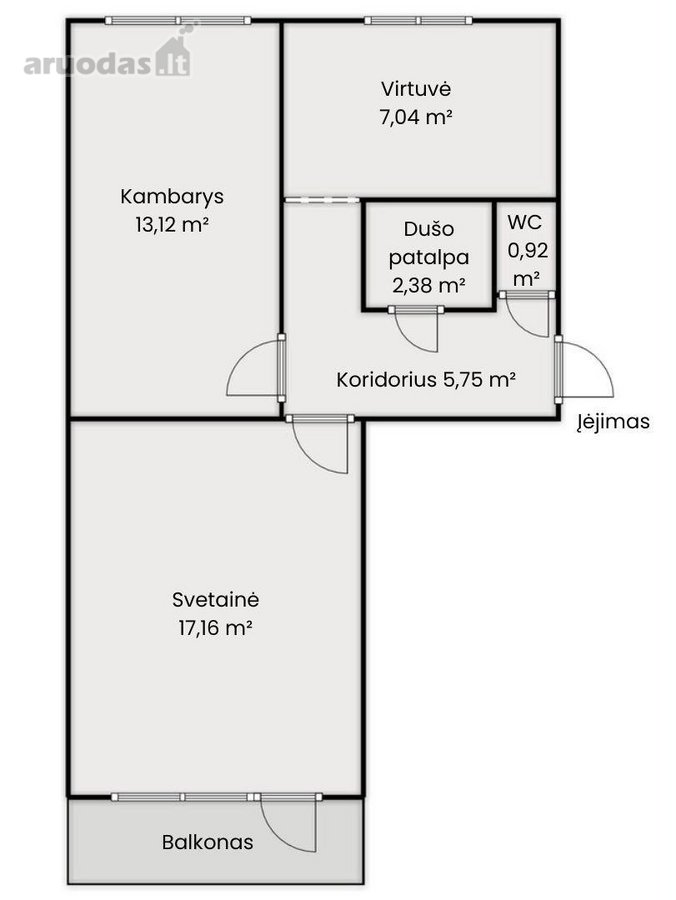 Parduodamas 2 kambarių butas Vaižganto g. 58b - nuotraukos Nr. 23