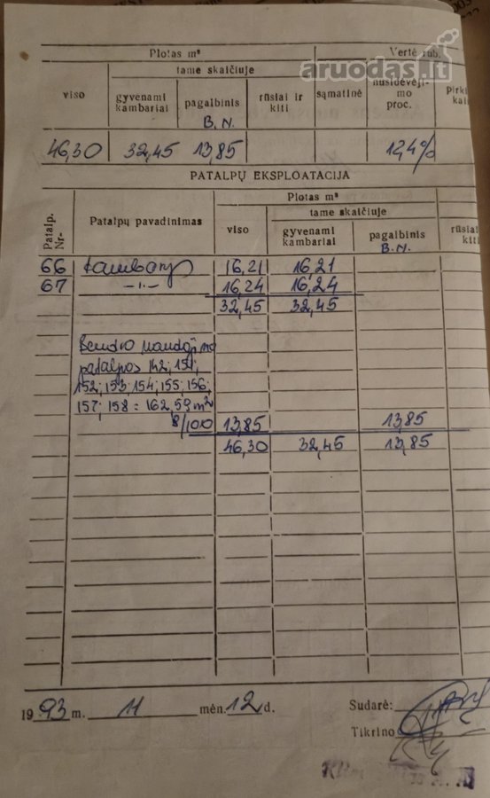 Parduodamas bendrabučio tipo butas
