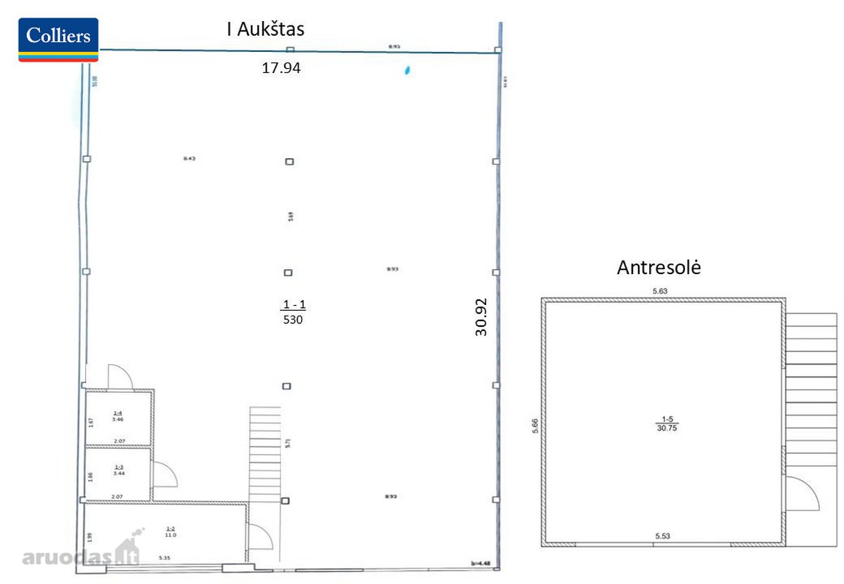 I aukštas – 580 kv. m (dalis patalpų) - nuotraukos Nr. 6