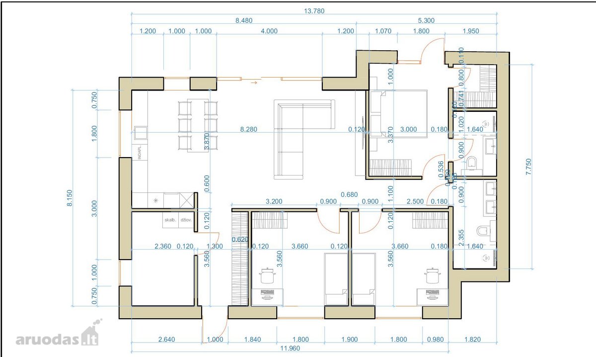 Kaina nurodyta už 111m2 ploto namą, 262 300eur. - nuotraukos Nr. 24