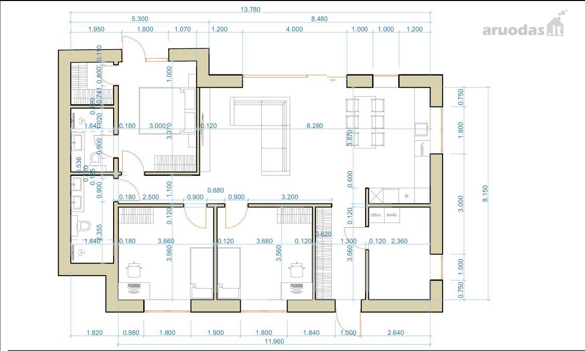 Kaina nurodyta už 111m2 ploto namą, 262 300eur. - nuotraukos Nr. 25