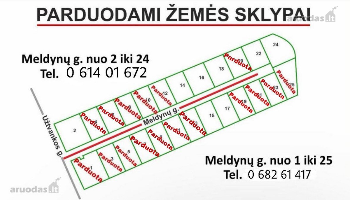 Parduodami įvairaus dydžio, jau suformuoti