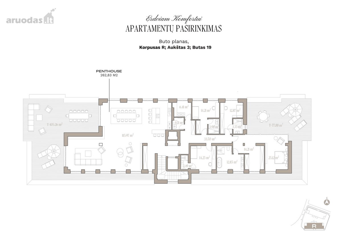 Penthouse Apartamentai - Nr. 19  - nuotraukos Nr. 3