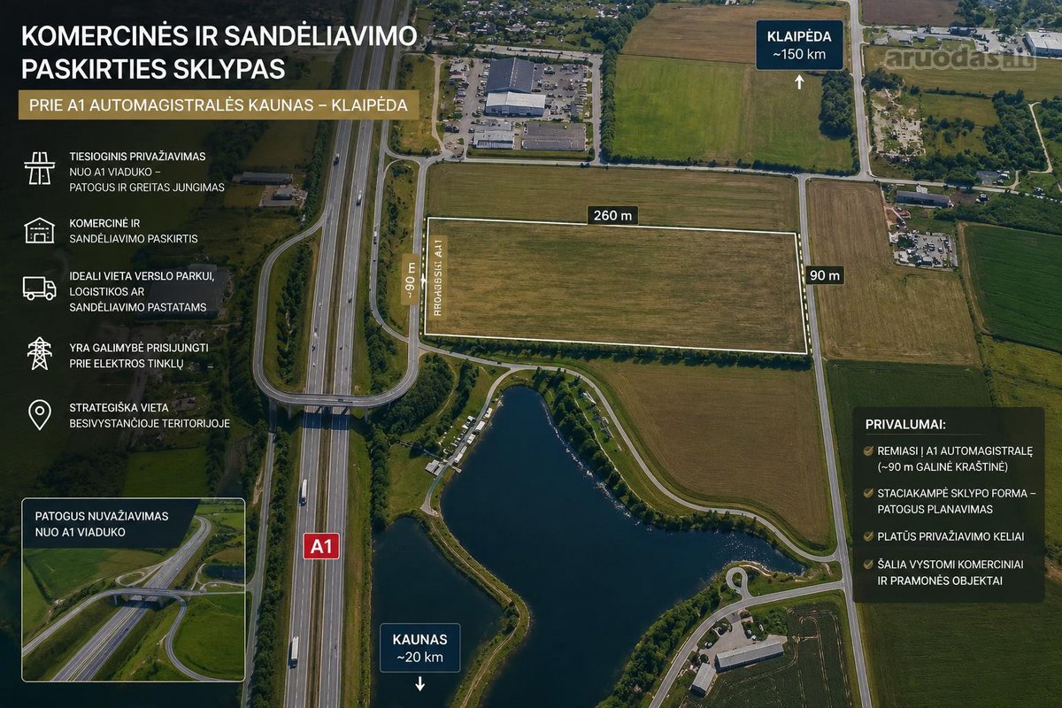 Parduodamas komercinės ir sandėliavimo