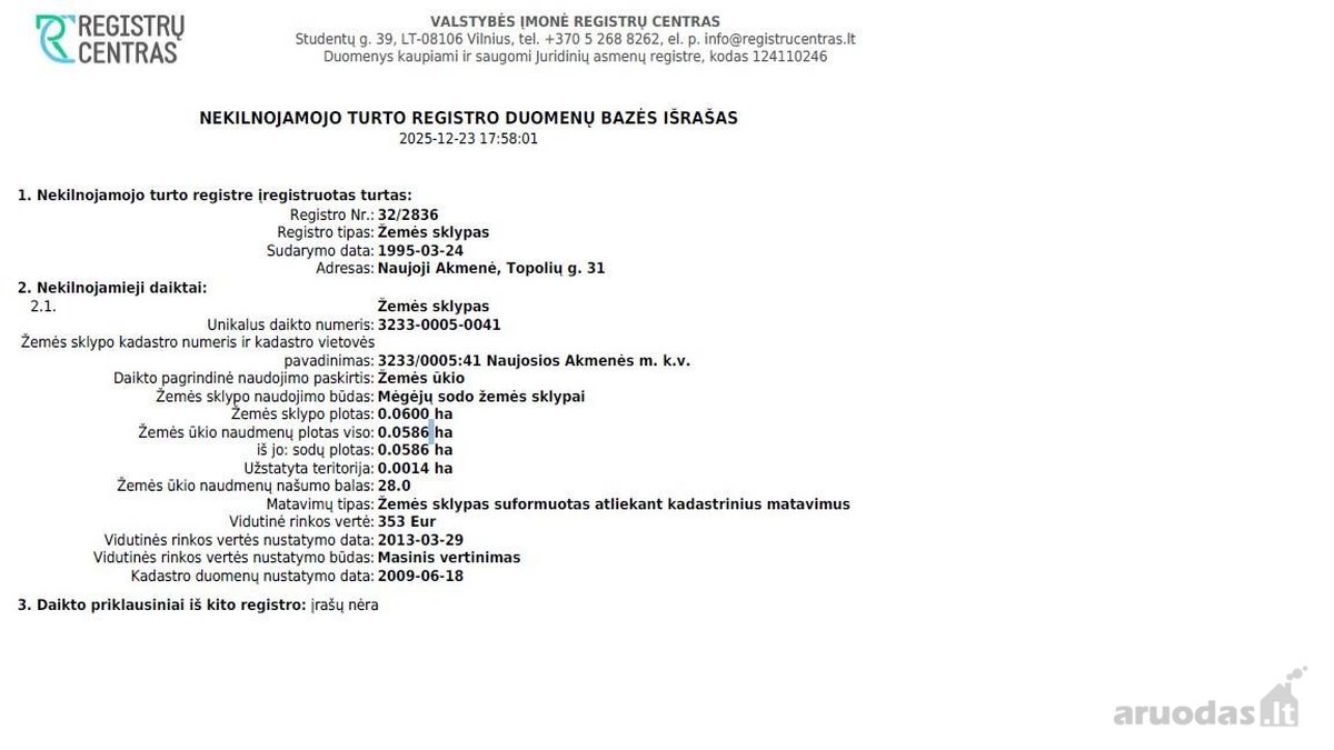 Yra adresas. Namelis apleistas, galima