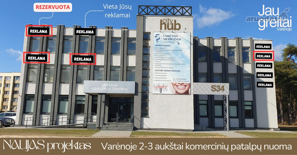 Nuomojamos Naujos Komercinės Patalpos