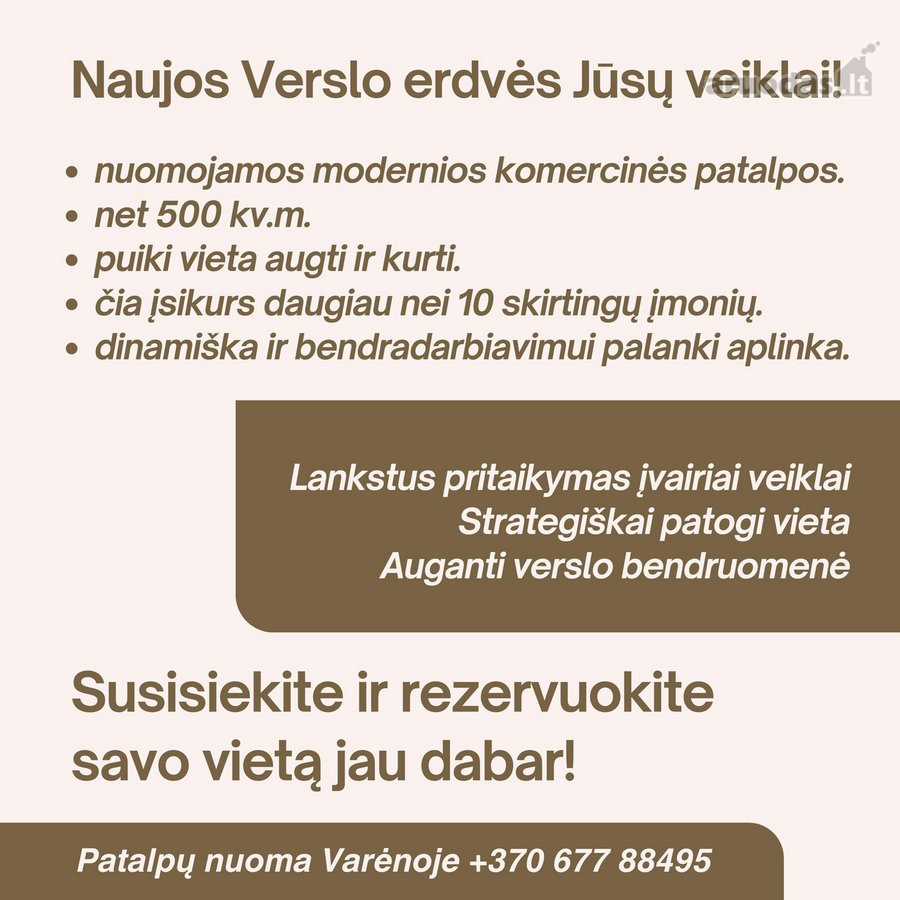 Nuomojamos Naujos Komercinės Patalpos - nuotraukos Nr. 6