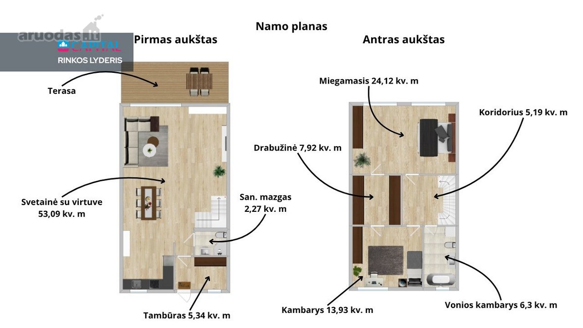4 kambarių namas Lentvario centre su nuosavu - nuotraukos Nr. 31