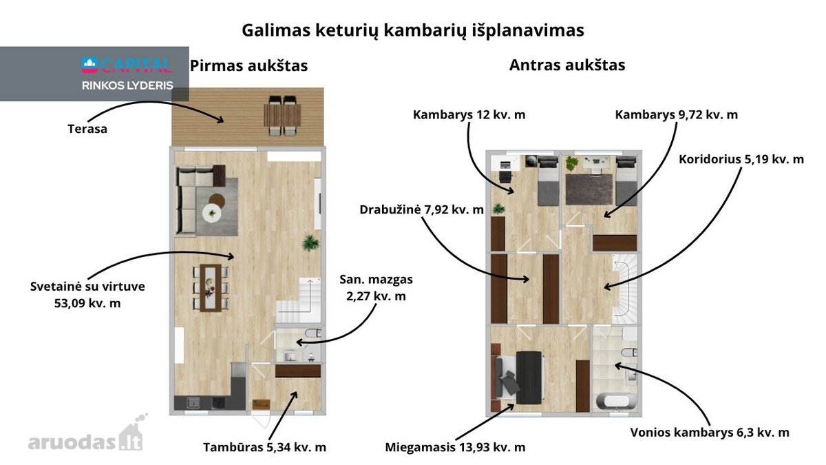 4 kambarių namas Lentvario centre su nuosavu - nuotraukos Nr. 32