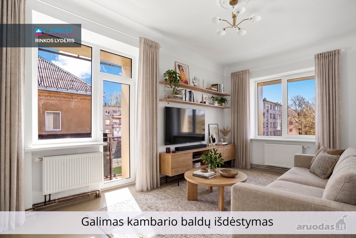 Parduodamas Šviesus Ir Erdvus 3 Kambarių