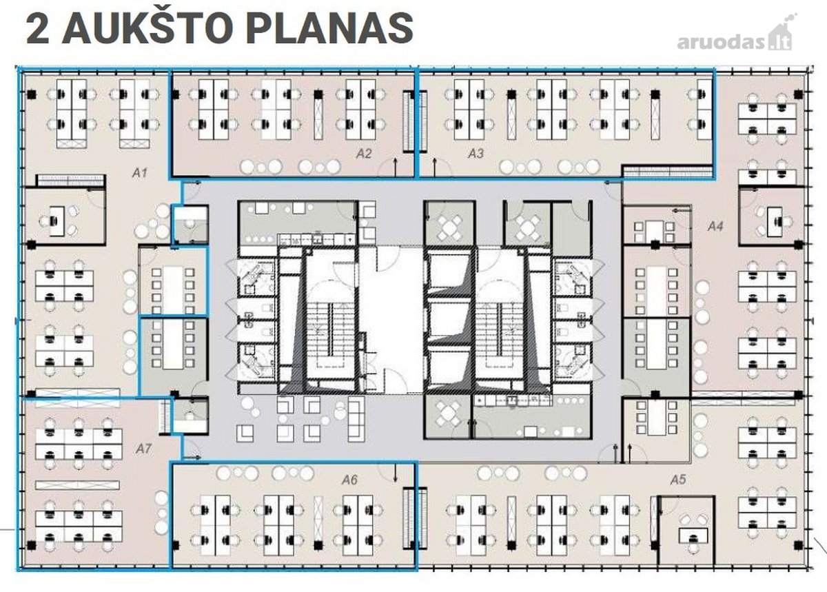 Nuomojamos puikiai įrengtos biuro patalpos su - nuotraukos Nr. 5