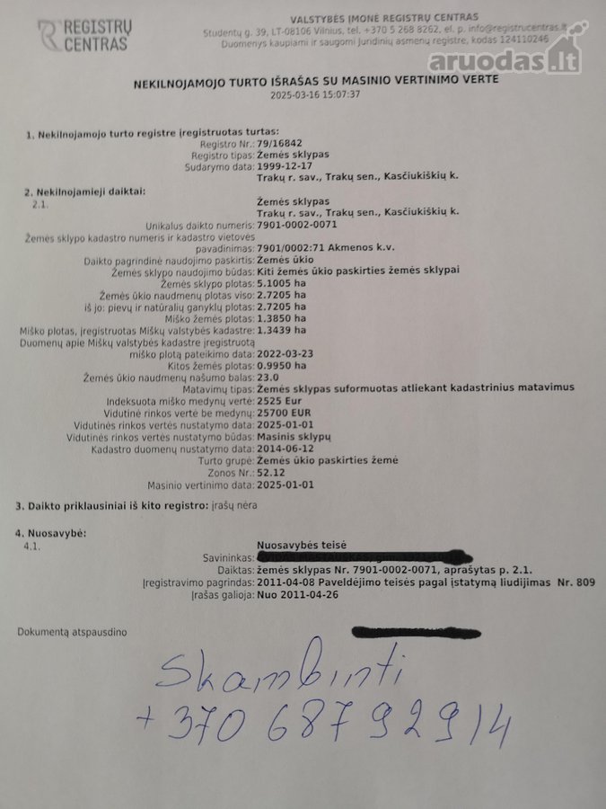 Parduodamas žemės sklypas 5,1h. Pastatų nėra. - nuotraukos Nr. 3